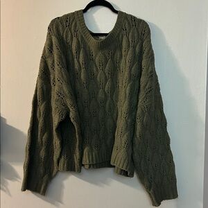 SO Olive V-Neck Sweater